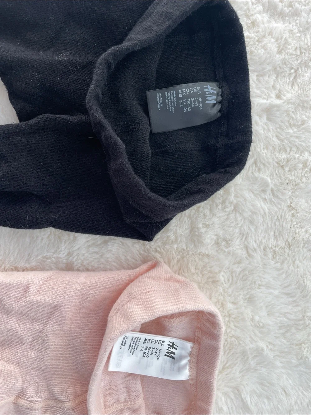 SALE! 50% Off H&M Kids Black and Light Pink Heart Tights - Pair Size 2/4